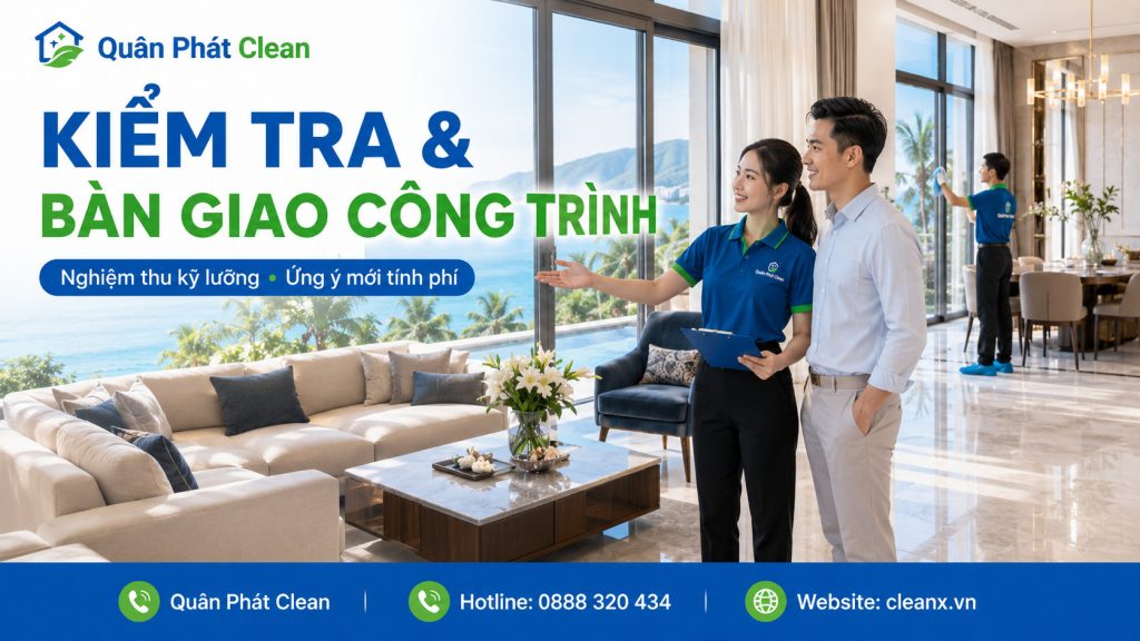 Kiểm tra và bàn giao công trình vệ sinh biệt thự tại Nha Trang