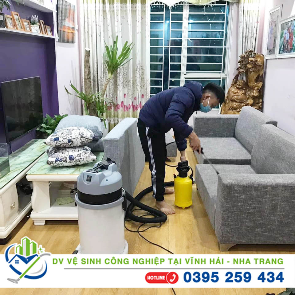 Dịch vụ giặt ghế sofa tại nhà ở Vĩnh Hải