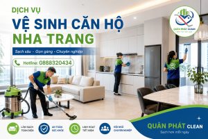 Dịch vụ vệ sinh căn hộ Nha Trang chuyên nghiệp, sạch sẽ, nhanh chóng và phù hợp cho căn hộ chung cư.