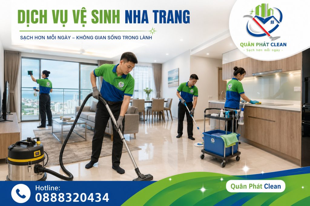 Dịch vụ vệ sinh Nha Trang chuyên nghiệp – Quân Phát Clean