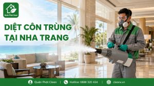 Dịch vụ diệt côn trùng tại Nha Trang của Quân Phát Clean, phun xử lý an toàn cho nhà ở, khách sạn, resort và công trình.