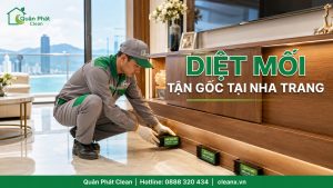 Dịch vụ diệt mối tận gốc tại Nha Trang của Quân Phát Clean, xử lý mối an toàn cho nhà ở, căn hộ, khách sạn và nội thất gỗ.