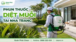 Dịch vụ phun thuốc diệt muỗi tại Nha Trang của Quân Phát Clean, xử lý an toàn cho sân vườn, biệt thự, nhà ở và khu nghỉ dưỡng.